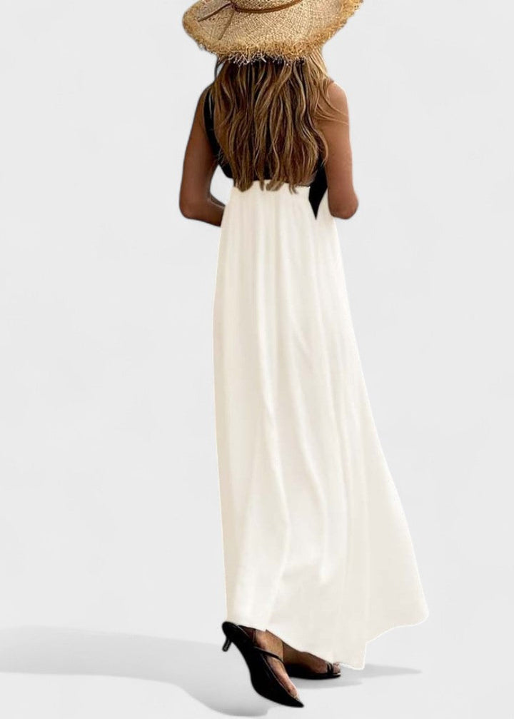Julie | Dames Bruiloftsgast Halter Midi Jurk