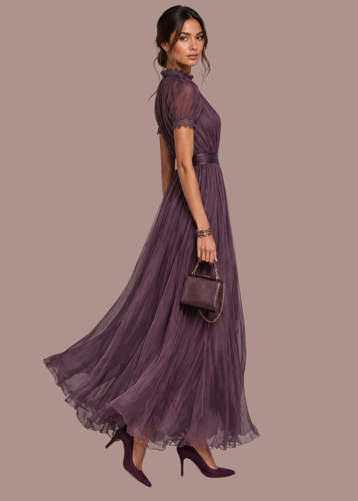 Anne | Dames Kanten Maxi Jurk