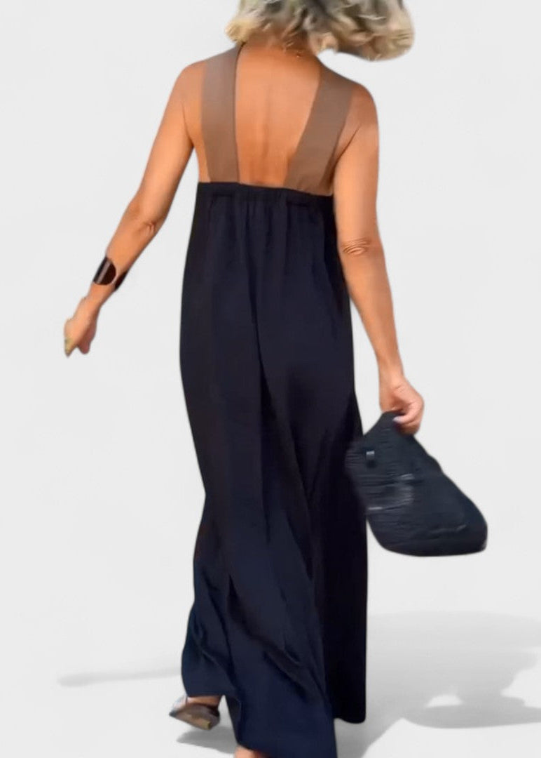 Julie | Dames Bruiloftsgast Halter Midi Jurk