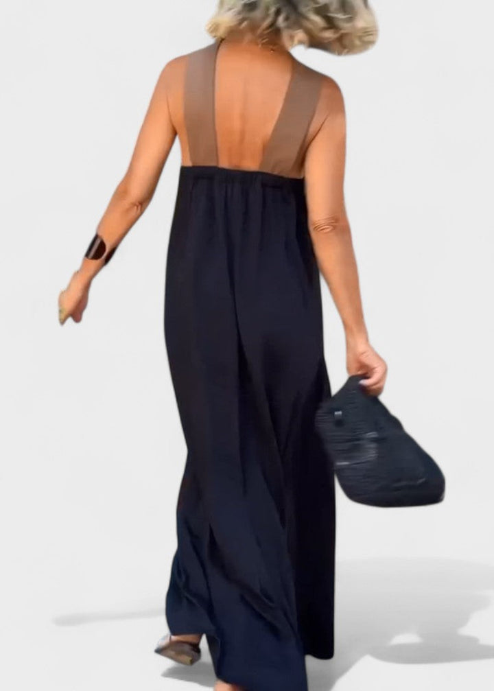 Julie | Dames Bruiloftsgast Halter Midi Jurk