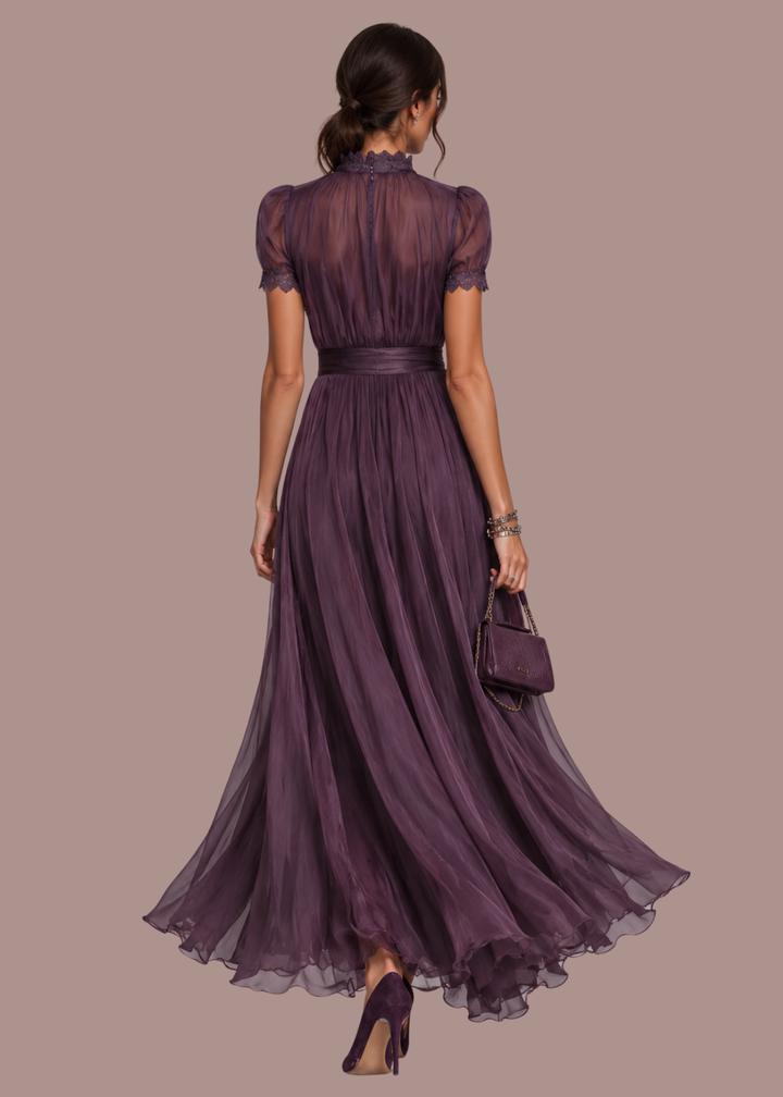 Anne | Dames Kanten Maxi Jurk