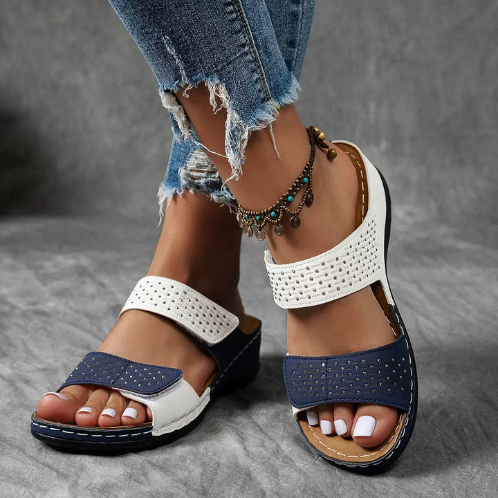 Barbara | Dames Slide Sandalen met Dubbele Band