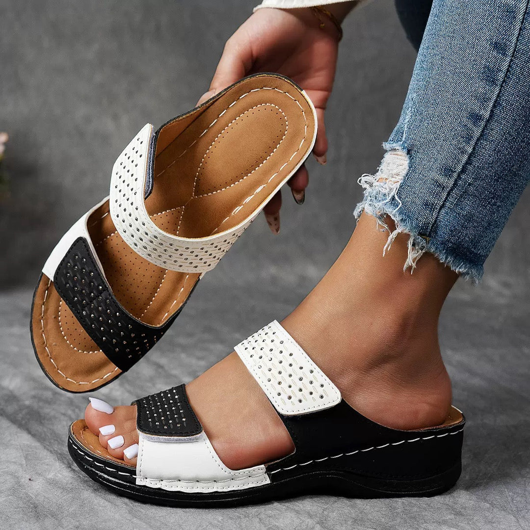 Barbara | Dames Slide Sandalen met Dubbele Band