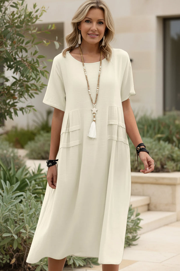 Chloe | Dames Midi Jurk met Buikbedekkende Snit