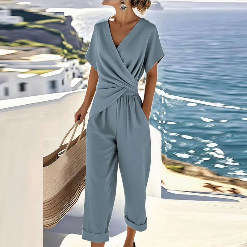 Colleen | Dames Tweedelige Set met Wikkel-top