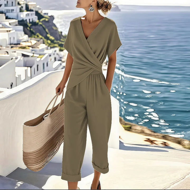 Colleen | Dames Tweedelige Set met Wikkel-top