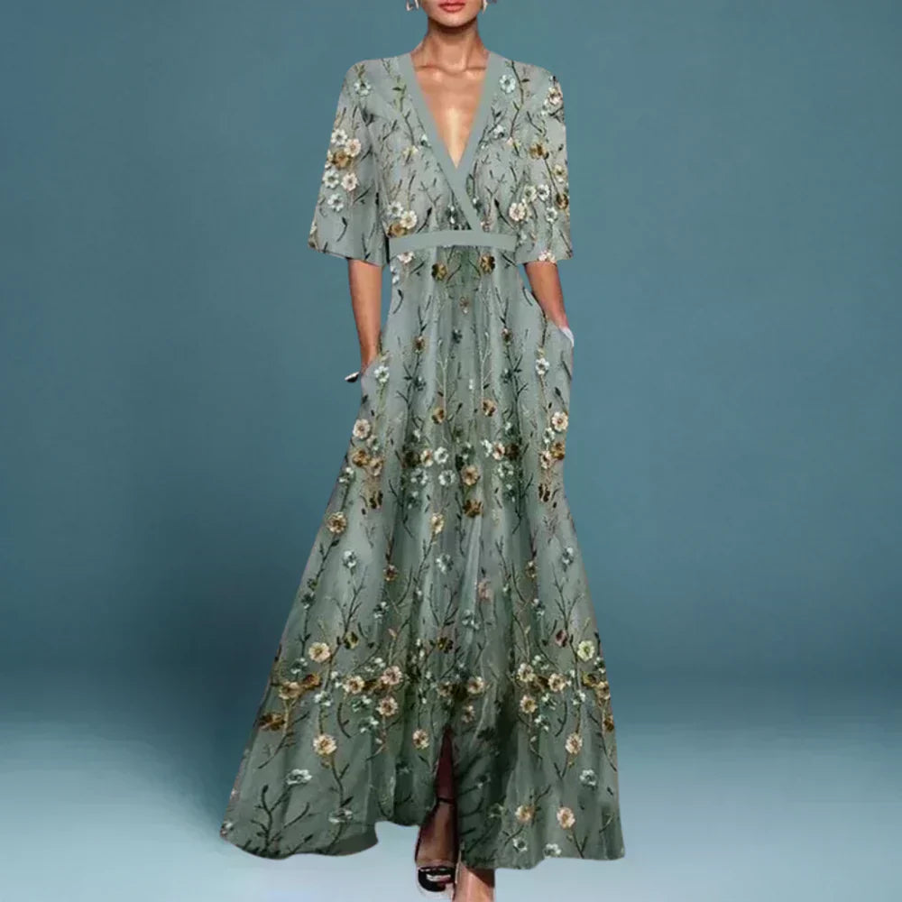 Hazel | Dames Bloemen Wikkeljurk met Flatterende Pasvorm