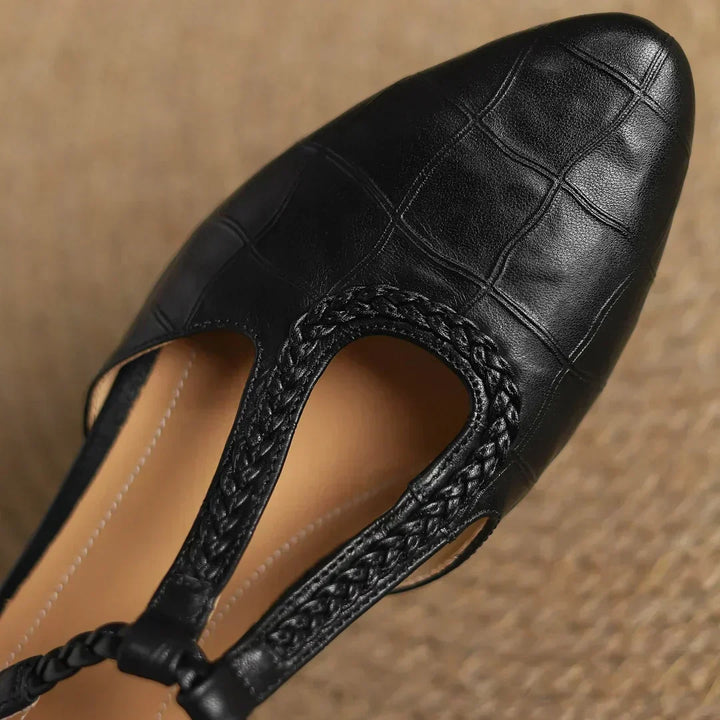 Katharina | Dames Schoenen met Gevlochten T-band