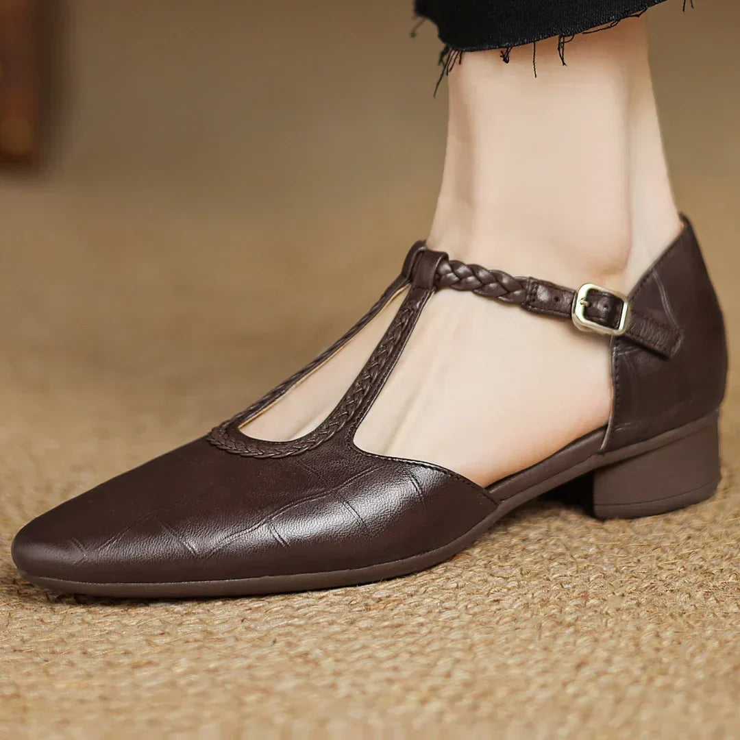 Katharina | Dames Schoenen met Gevlochten T-band
