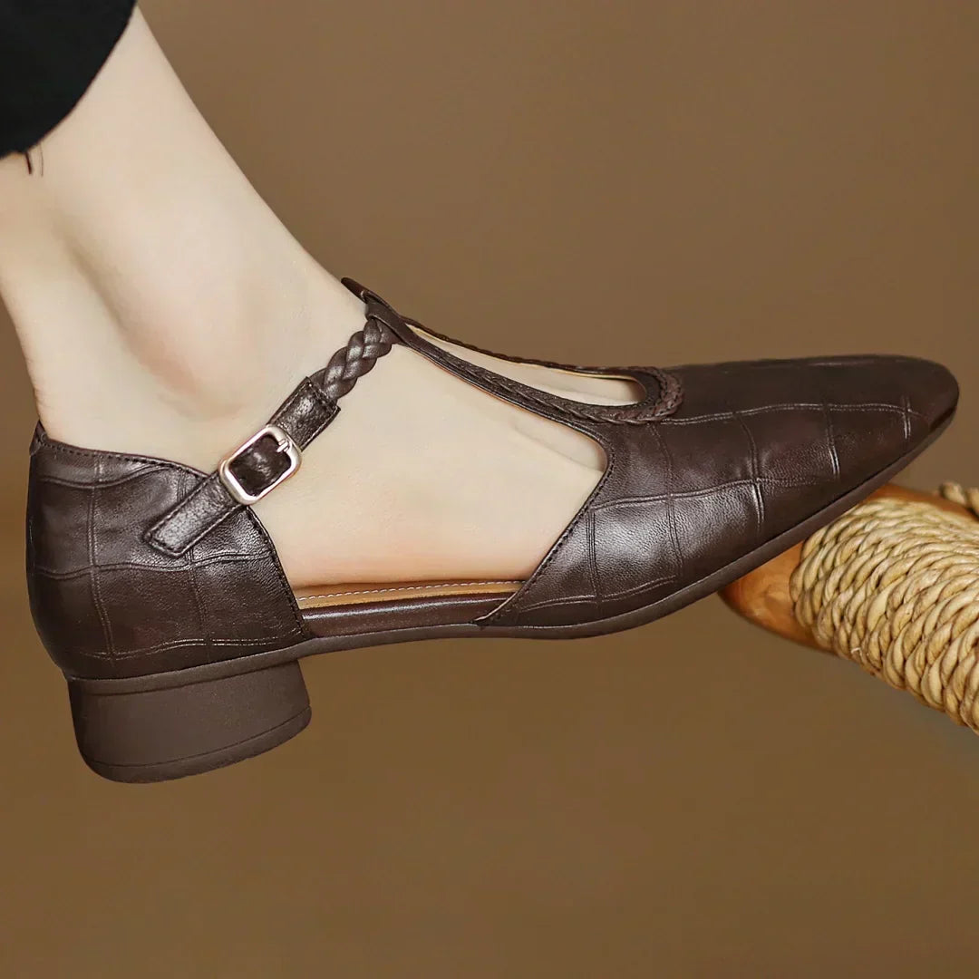 Katharina | Dames Schoenen met Gevlochten T-band