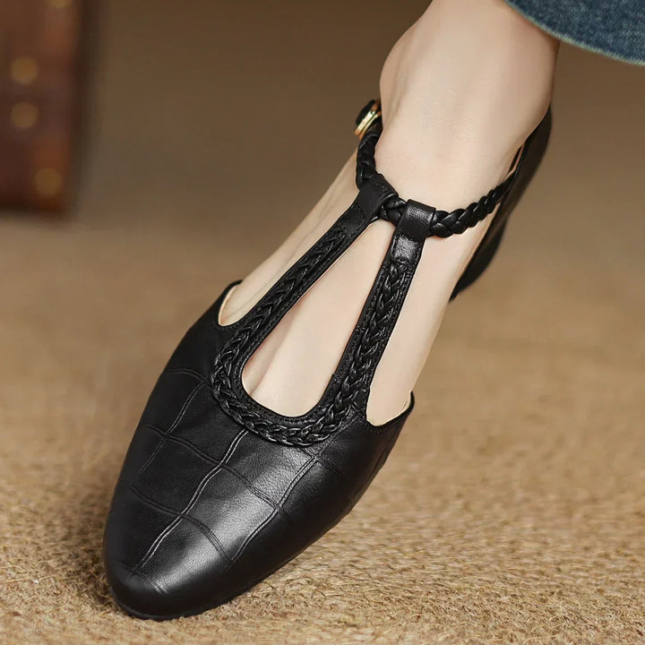Katharina | Dames Schoenen met Gevlochten T-band