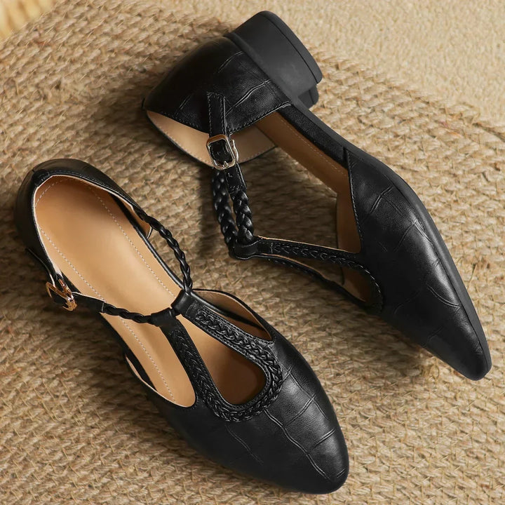 Katharina | Dames Schoenen met Gevlochten T-band
