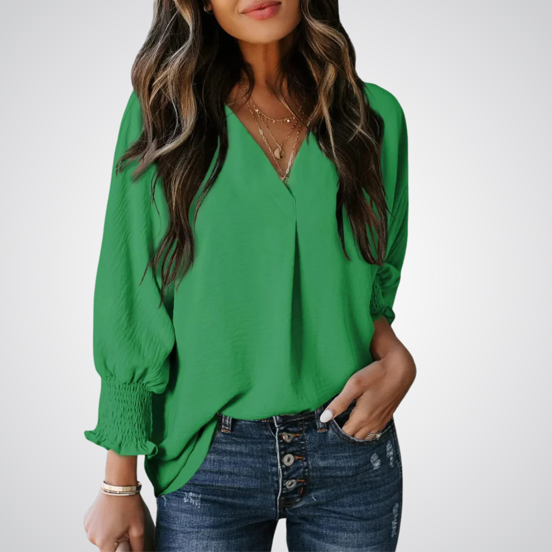 Leila | Dames Tuniek Blouse met V-hals