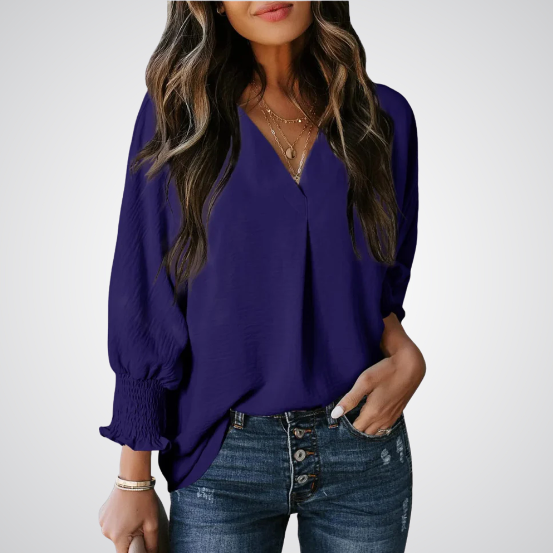 Leila | Dames Tuniek Blouse met V-hals