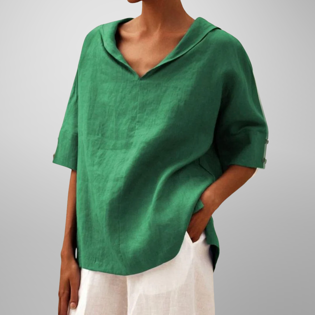 Lucy | Dames Losse Blouse met Minimalistisch Ontwerp