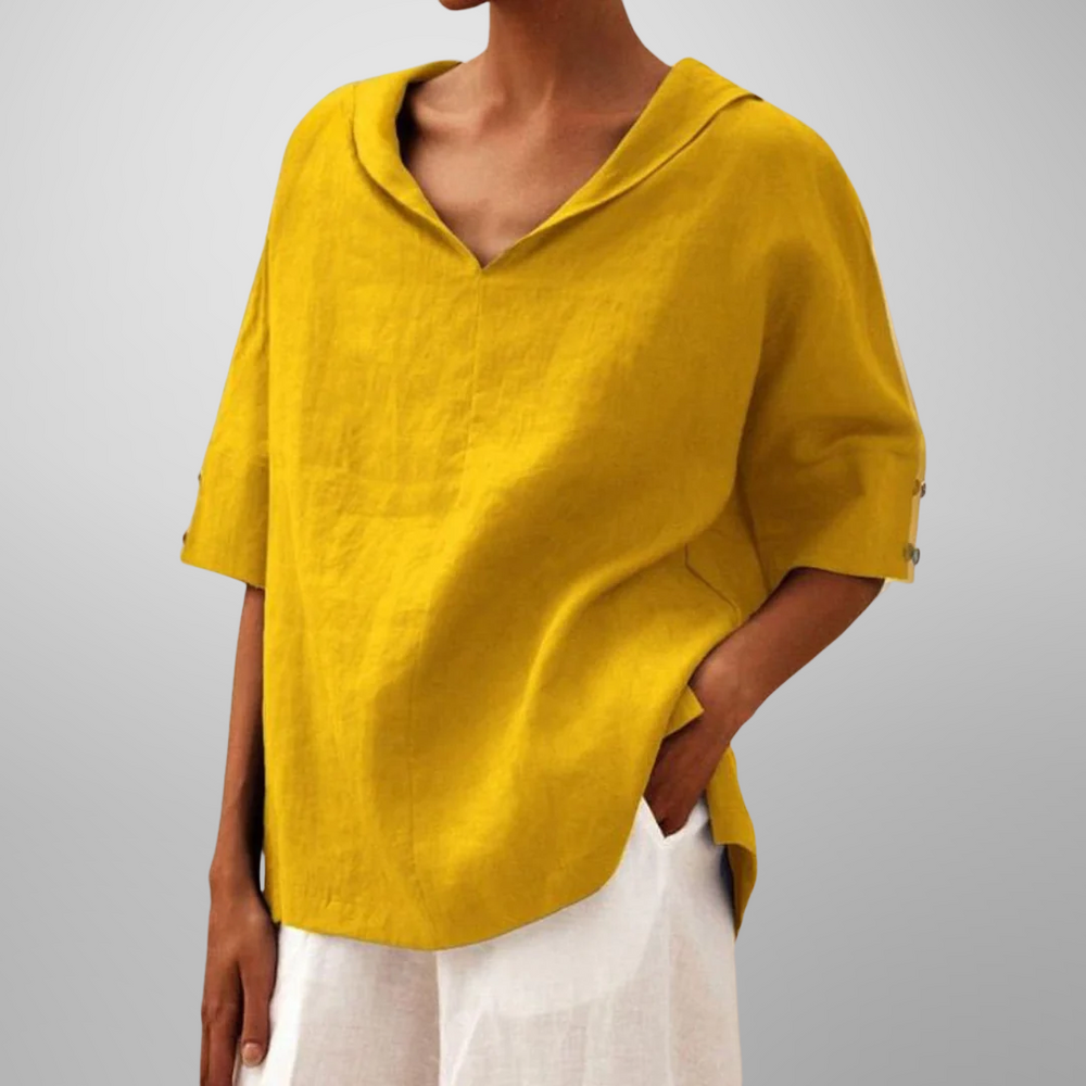 Lucy | Dames Losse Blouse met Minimalistisch Ontwerp