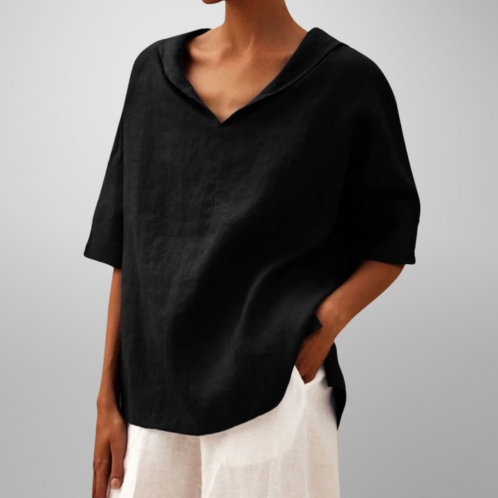 Lucy | Dames Losse Blouse met Minimalistisch Ontwerp
