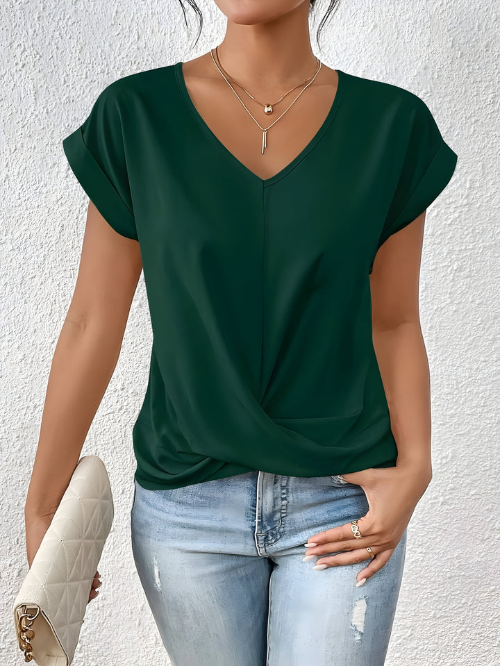 Meika | Dames Top met Twist-detail en V-hals