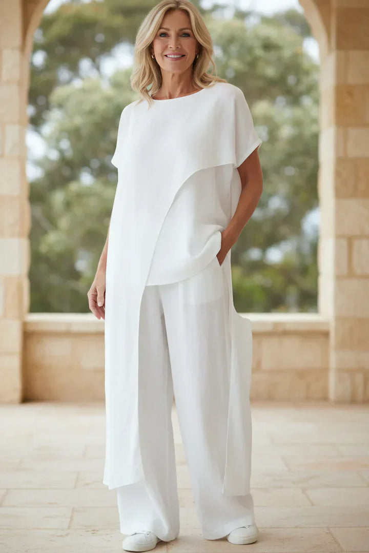 Meya | Dames Asymmetrische Set met Wijde Broek