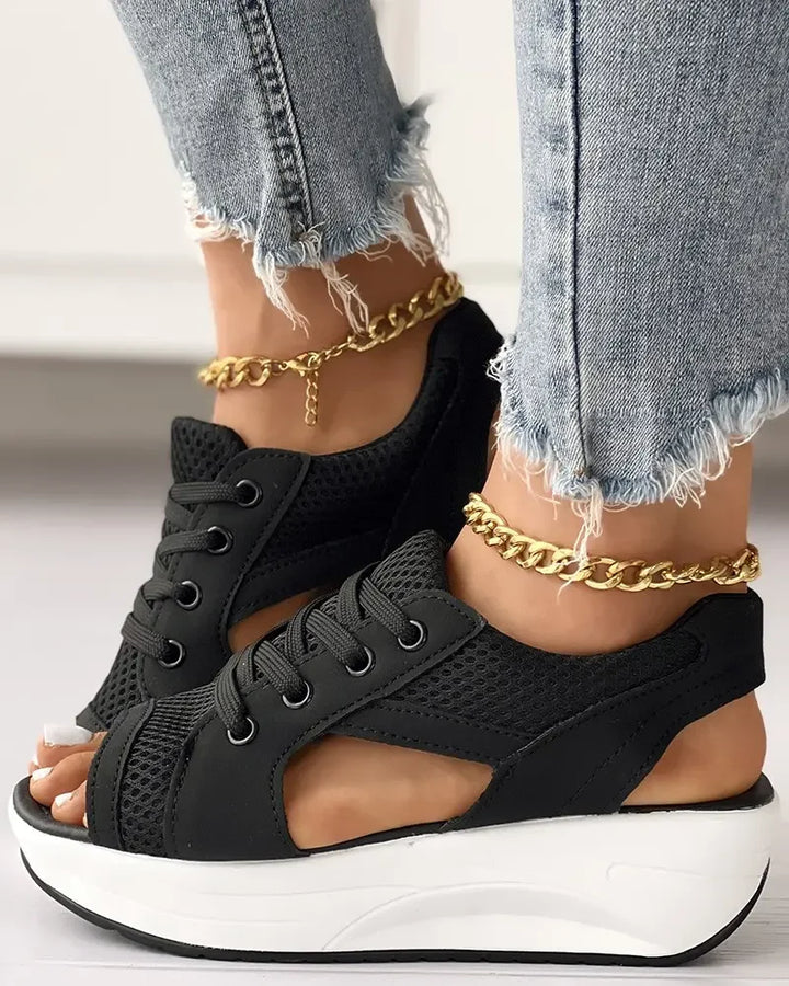 Minerva | Dames Sportieve Sandalen met Plateauzool