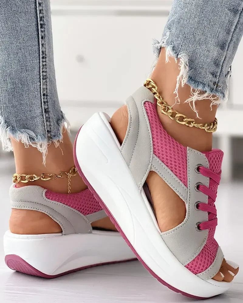 Minerva | Dames Sportieve Sandalen met Plateauzool