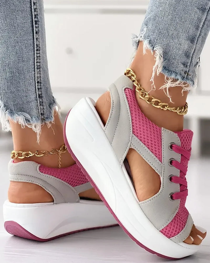 Minerva | Dames Sportieve Sandalen met Plateauzool
