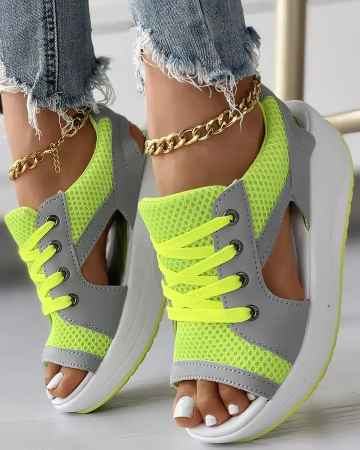 Minerva | Dames Sportieve Sandalen met Plateauzool