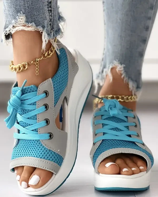 Minerva | Dames Sportieve Sandalen met Plateauzool