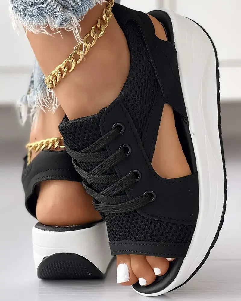 Minerva | Dames Sportieve Sandalen met Plateauzool
