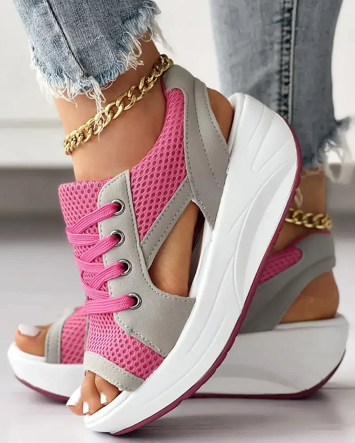 Minerva | Dames Sportieve Sandalen met Plateauzool