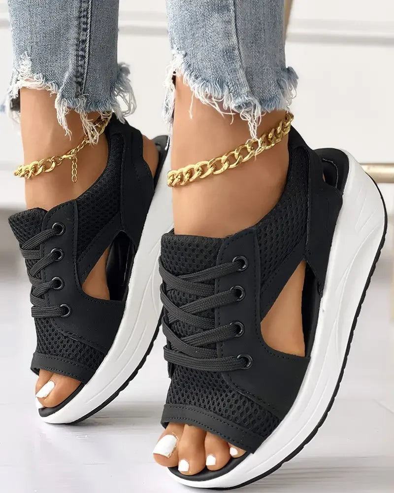 Minerva | Dames Sportieve Sandalen met Plateauzool