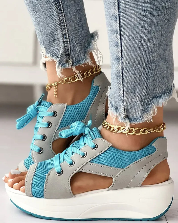 Minerva | Dames Sportieve Sandalen met Plateauzool