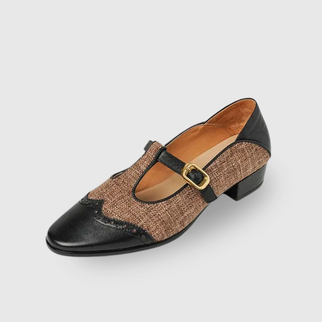 Mora | Dames T-strap Schoenen met Retro Gesp