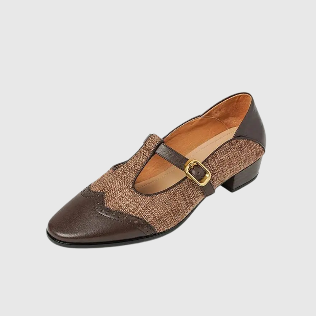Mora | Dames T-strap Schoenen met Retro Gesp