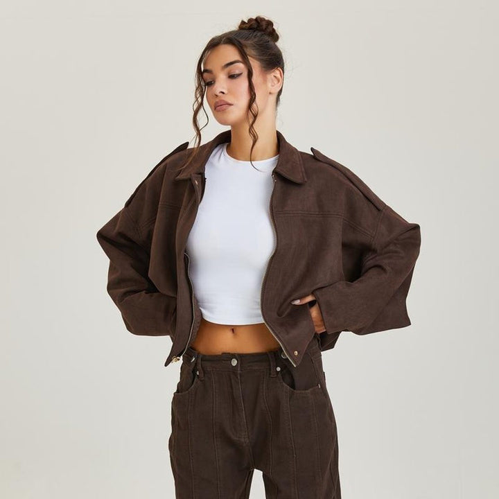 Paulien | Oversized Bomberjack met Omslagkraag voor Dames