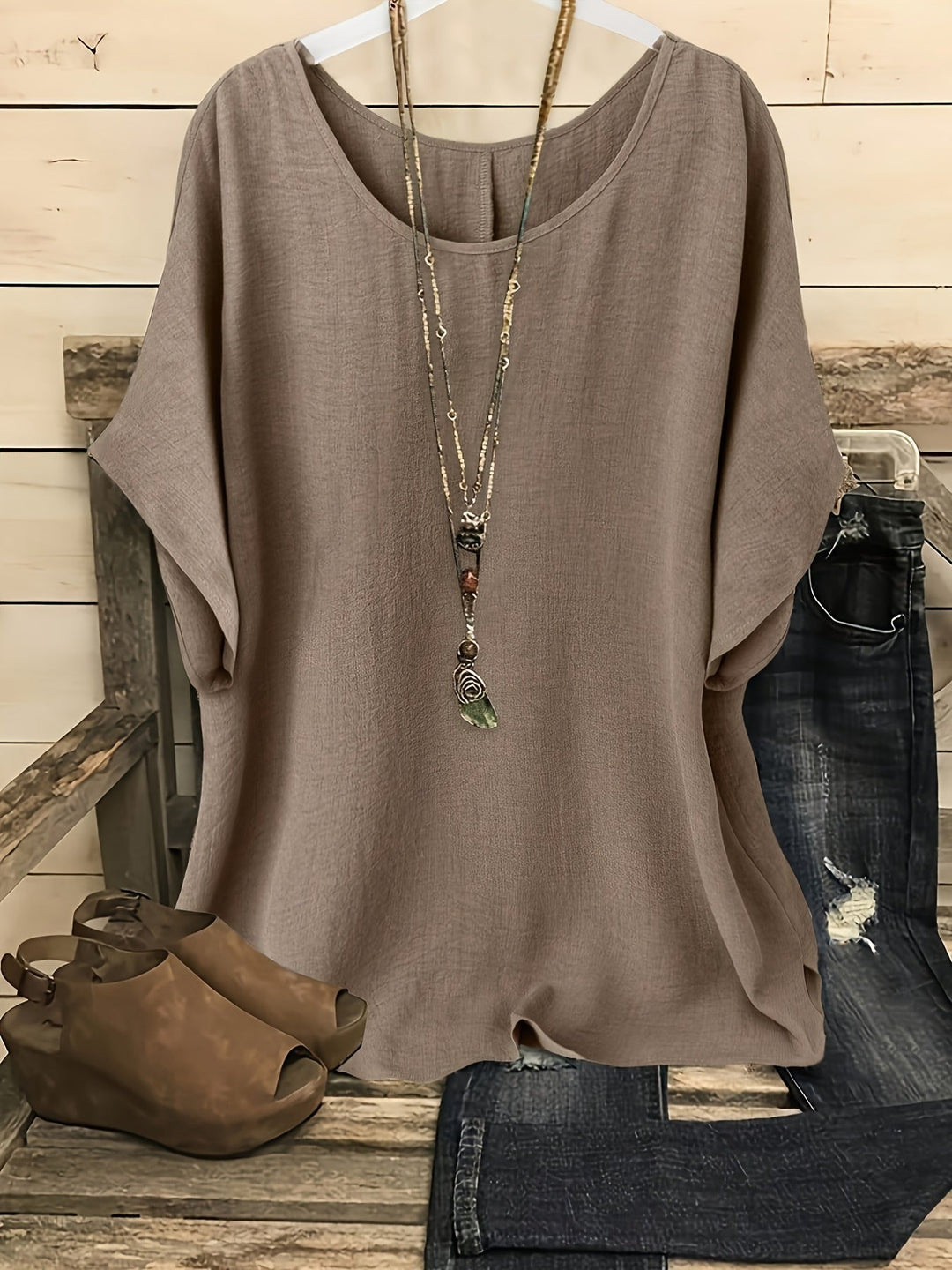 Sienna | Dames Luchtige Zomertop met Ronde Hals