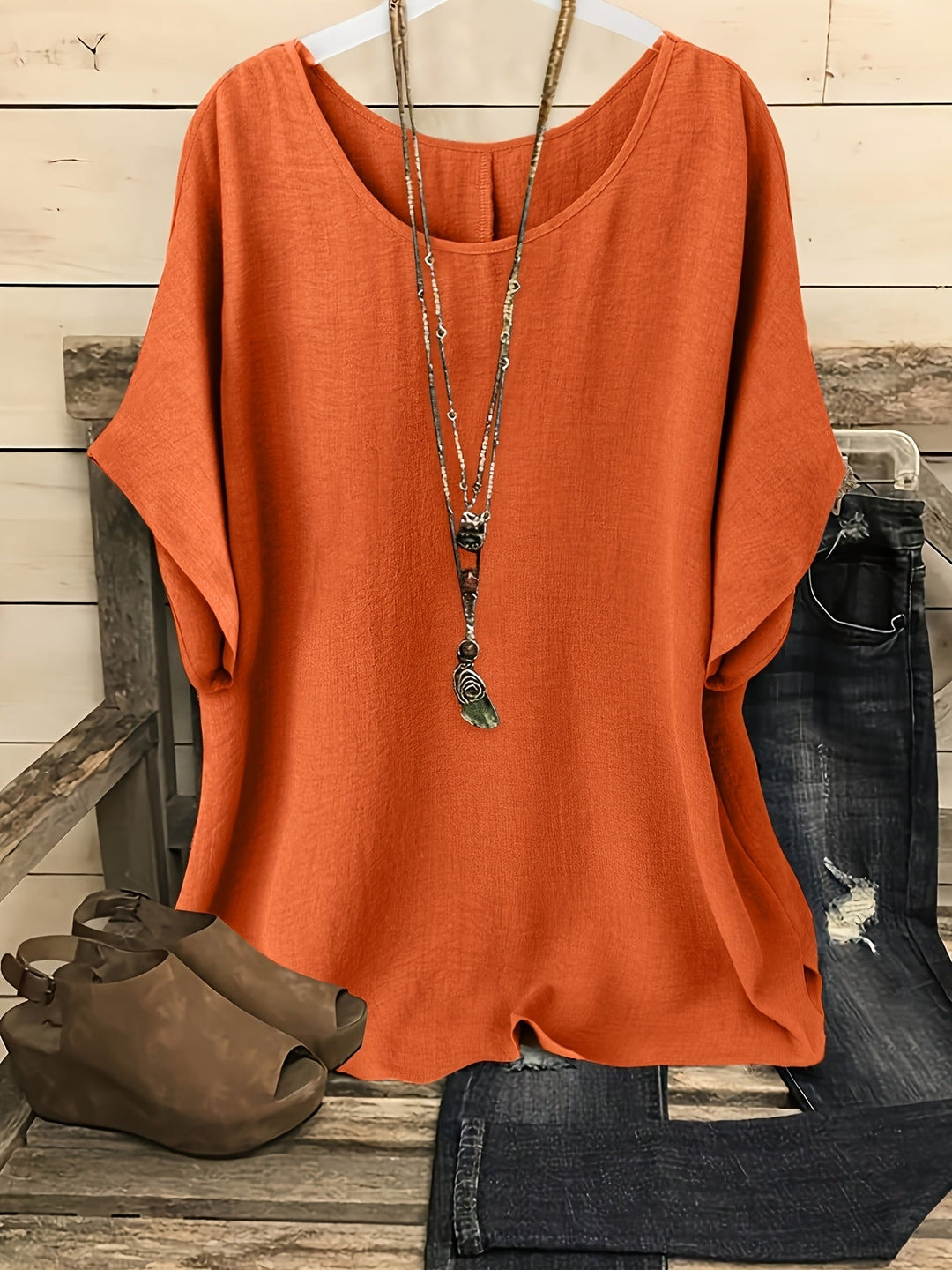 Sienna | Dames Luchtige Zomertop met Ronde Hals