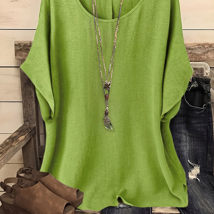Sienna | Dames Luchtige Zomertop met Ronde Hals