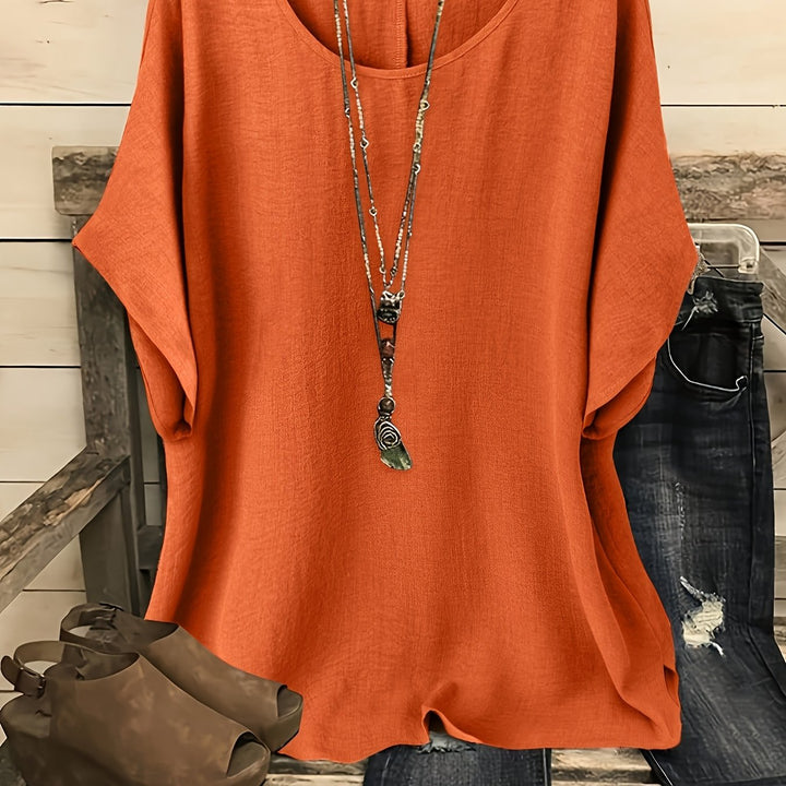 Sienna | Dames Luchtige Zomertop met Ronde Hals