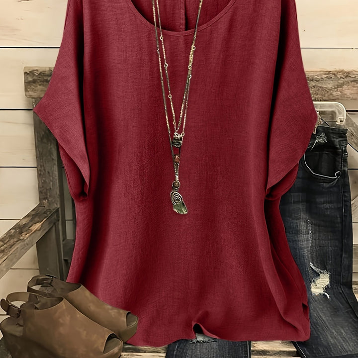 Sienna | Dames Luchtige Zomertop met Ronde Hals