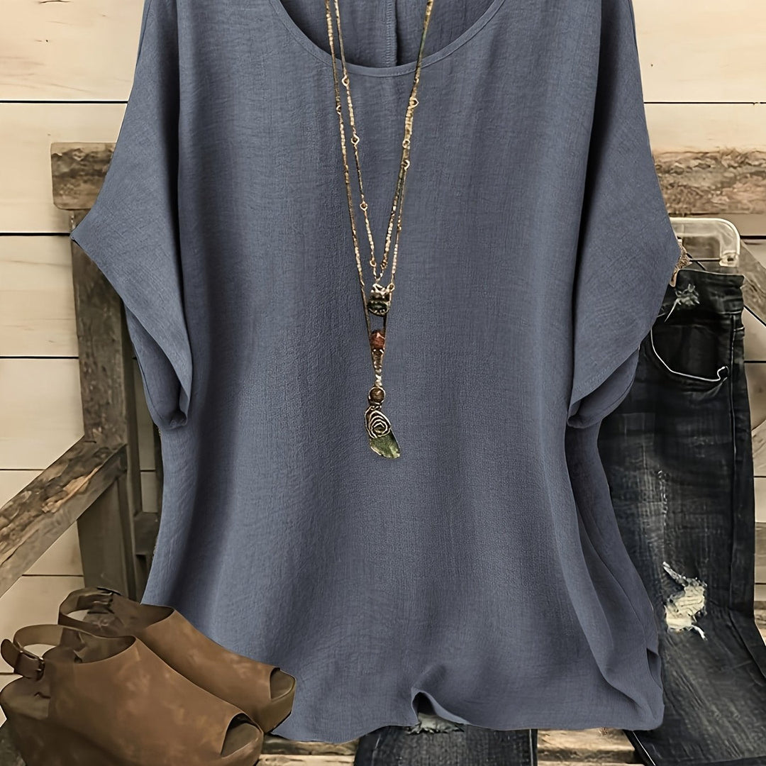 Sienna | Dames Luchtige Zomertop met Ronde Hals
