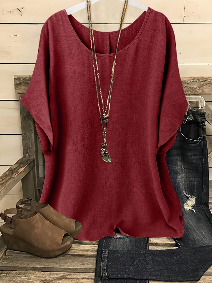Sienna | Dames Luchtige Zomertop met Ronde Hals