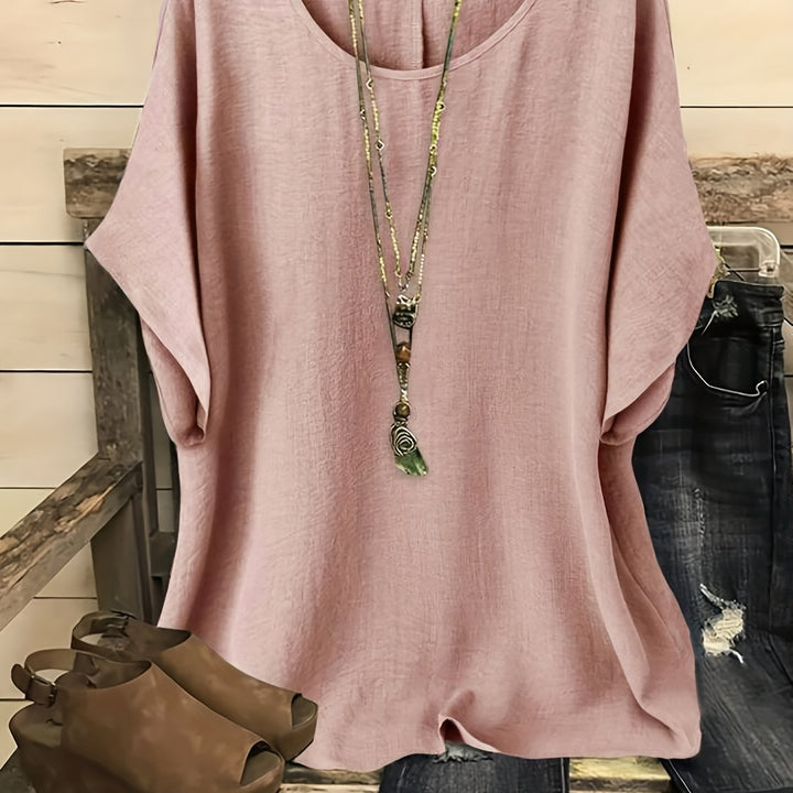 Sienna | Dames Luchtige Zomertop met Ronde Hals