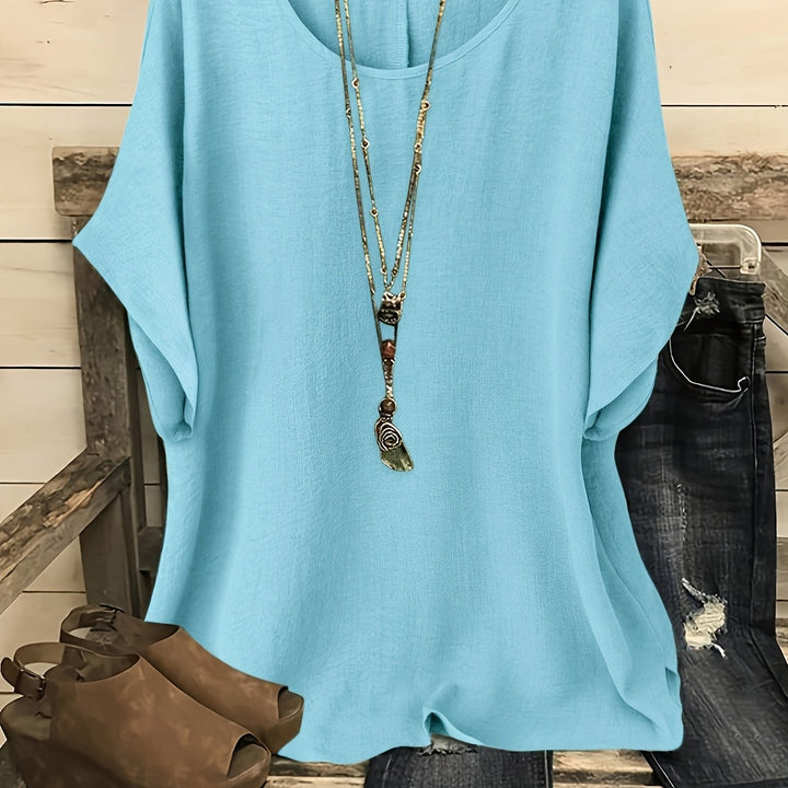 Sienna | Dames Luchtige Zomertop met Ronde Hals