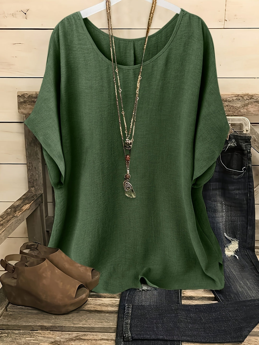 Sienna | Dames Luchtige Zomertop met Ronde Hals