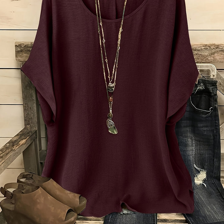 Sienna | Dames Luchtige Zomertop met Ronde Hals