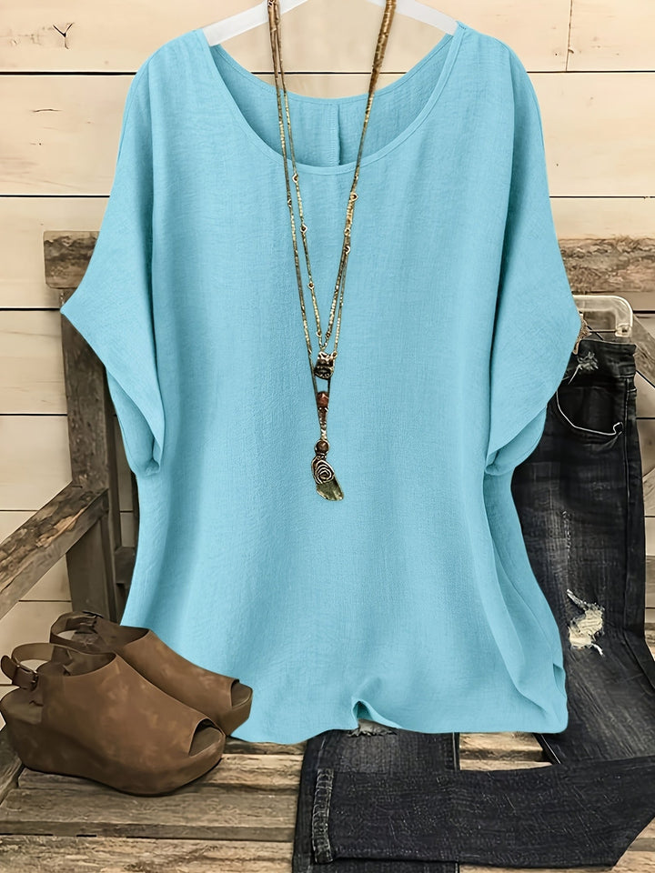 Sienna | Dames Luchtige Zomertop met Ronde Hals