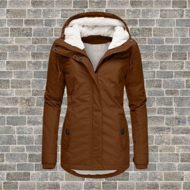 Teuntje | Winterjas met Capuchon en Ritssluiting voor Dames