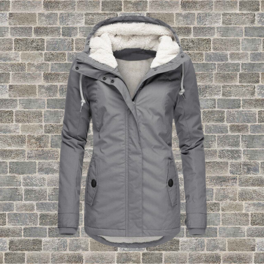 Teuntje | Winterjas met Capuchon en Ritssluiting voor Dames