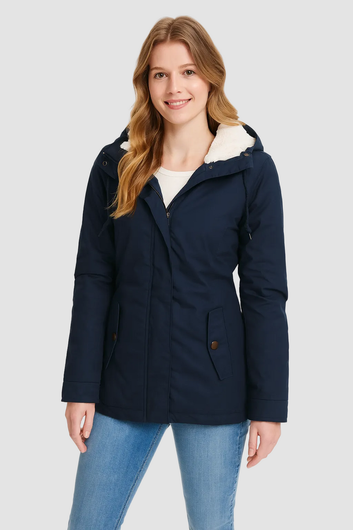 Teuntje | Winterjas met Capuchon en Ritssluiting voor Dames